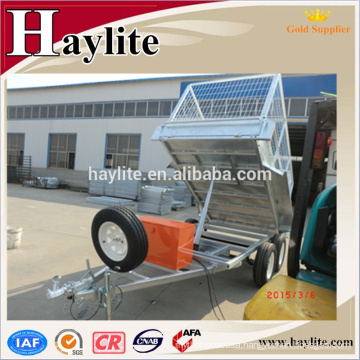 hot dip galvanized steel box trailer with cage for whole